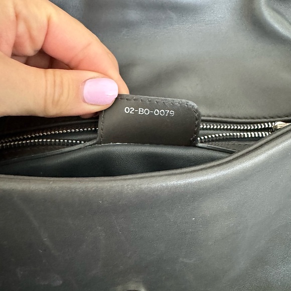 Christian Dior Dark Grey Leather Small Demi Lune Flap Bag - Picture 6 of 16